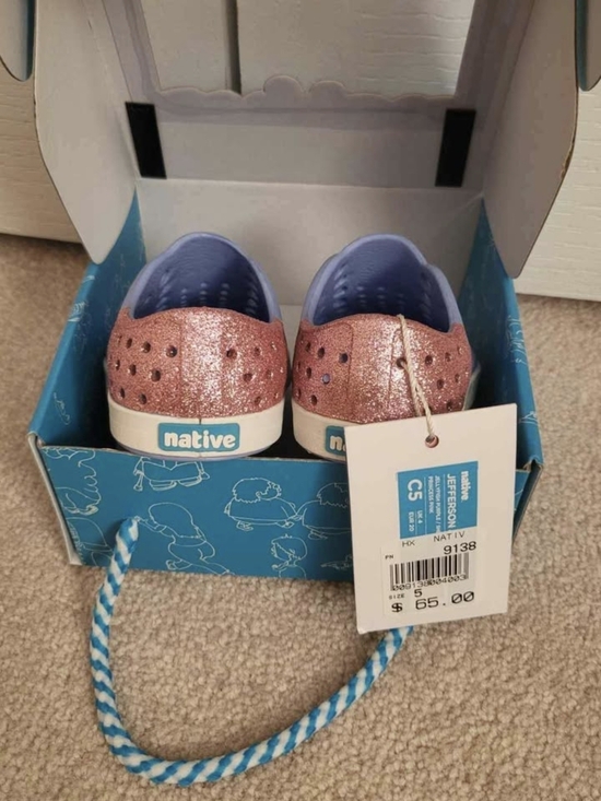 Native Other - Native Jefferson Kids Slip-On Shoes in Pink Glitter